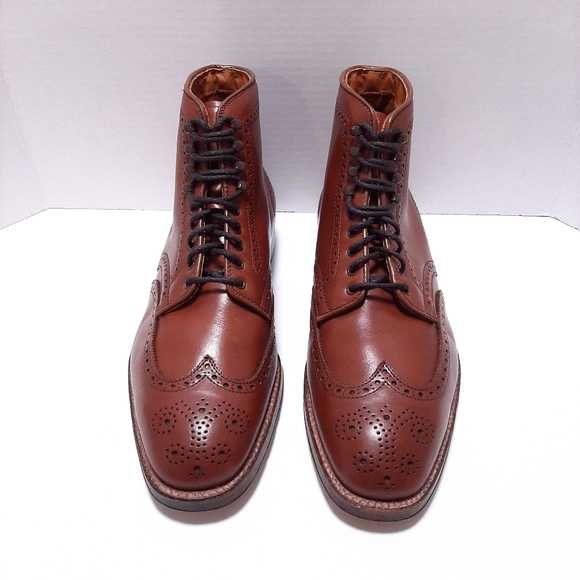 Alden Other - Alden Mens Wingtip Boots Size 10 D Tan Leather Excellent Condition Fits 10.5